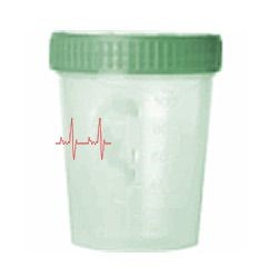 Zeige Details für Urinbecher 100/125 ml mit grünem Schraubdeckel Bild von Urinbecher 100/125 ml mit grünem Schraubdeckel