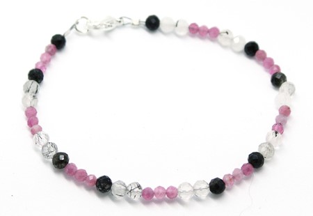 Zeige Details für Facettiertes Armband Turmalinquarz und Pink Turmalin, ca. 17 cm Bild von Facettiertes Armband Turmalinquarz und Pink Turmalin, ca. 17 cm