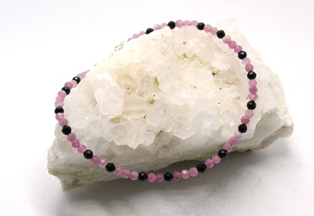 Zeige Details für Facettiertes Armband schwarzer Spinell mit Turmalin Pink, 19,5 cm Bild von Facettiertes Armband schwarzer Spinell mit Turmalin Pink, 19,5 cm