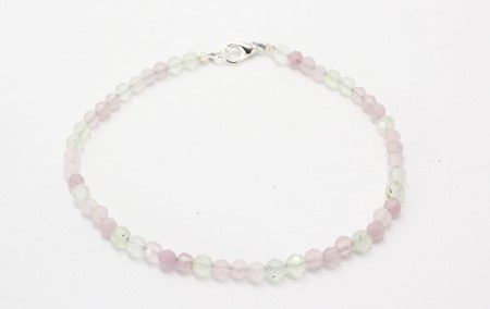 Zeige Details für Facettiertes Armband Rosenquarz und Prehnit ca. 18,5 cm Bild von Facettiertes Armband Rosenquarz und Prehnit ca. 18,5 cm